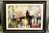 Abstract montage vi by John and Elli Milan, mixed media, sold Nov 2020