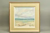 A Scottish coastal landscape by Tom Barron 'Findhorn Sands', oil on canvas, sold Nov 2020