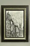 High street bath by Tim Steward, mixed media on paper, sold Nov 2020