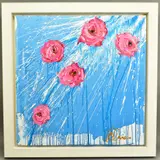 Waterfall pinks by Clare Sykes, oil on canvas, sold Nov 2020