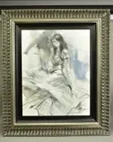 Night fire by Anna Razumovskaya, mixed media on canvas, sold Nov 2020