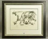 Time for a rest by April Shepherd, charcoal on paper, sold Nov 2020