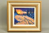Winter wonderland by Timmy Mallett, oil on board, sold Nov 2020