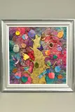 Little trinket tree by Kerry Darlington, 2017, mixed media on board, sold Nov 2020