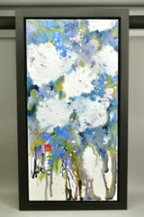 A silvered state of joy by Danielle O'Connor Akiyama, oil on canvas, sold Oct 2020