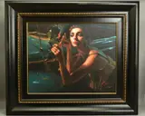 Glamour iv by Fabian Perez, oil on canvas, sold Oct 2020
