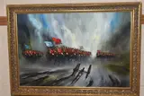 Cavalry charge by John Bampfield, oil on canvas, sold Oct 2020