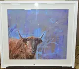 Highland purple by James Bartholomew, mixed media on paper, sold Oct 2020