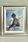 Backlit baboon - gibraltar by Rolf Harris, print, sold Oct 2020