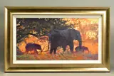 Backlit gold by Rolf Harris, print, sold Oct 2020