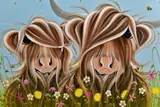 Together in the meadow by Jennifer Hogwood, oil on canvas, sold Oct 2020