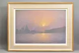 Venice sunset ii by David Cressman, oil on canvas, sold Oct 2020