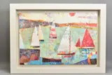 Coming back from the island by Sally Anne Fitter, oil on board, sold Oct 2020
