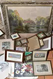 an impressionist view of a cottage beside a river signed bottom by Harry Harvey Clarke, oil on canvas, sold Oct 2020