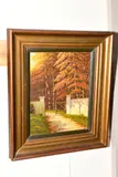 An Autumnal scene of a path leading to a woodland area by Wenzel Ottokar Noltsch, oil on panel, sold Oct 2020
