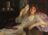 Fantasy Signed and further titled and inscribed to verso Oil on by Frank O. Salisbury, Oil on canvas, sold Dec 2019