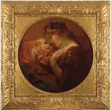 Silent Confidences Signed and titled to verso Oil by Frank O. Salisbury, Oil on canvas, sold Dec 2019