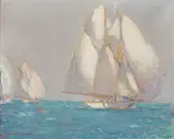 On the Solent Signed and titled Oil by Neville Sotheby Pitcher, Oil on canvas, offered Dec 2019