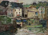 Mevagissey Harbour Signed Oil by John Anthony Park, Oil on board, sold Dec 2019