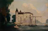 La Porte Croisée by Bertram Nicholls, 1935, Oil on canvas laid on panel, unframed, sold Dec 2019