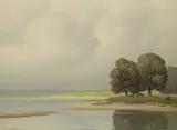 Vue de la Loire Signed Oil by Pierre de Clausade, Oil on canvas, sold Dec 2019