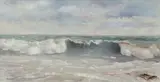 Seascape Signed Oil by William C. Loring, Oil on canvas, sold Dec 2019