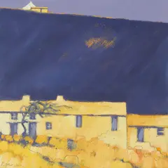 Evening Moor Signed and dated 2001 by John Piper, 2001, Oil on board, sold Dec 2019