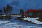Spring Twilight Signed by Kim Britov, oil, sold Dec 2019