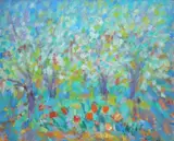 Garden by Sultanov Sabir, oil on canvas, offered Dec 2019