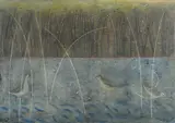 Water birds Oil and by Mark Fry, Oil and oil pastel, offered Dec 2019