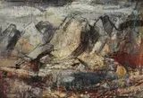 Mountain landscape Signed Oil by George Hammond Steel, Steel, sold Dec 2019