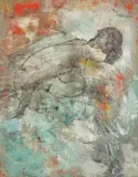 Crouching female nude Signed and dated 62 Oil by Jean Pierre Rousseau, Oil on canvas, sold Dec 2019