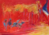 Carousel Signed Oil by Tom Nash, Oil on canvas, sold Dec 2019