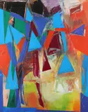 Birds in the Night Signed and titled to verso Acryllic by John Wragg, oil, sold Dec 2019