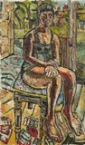 Portrait of Gloria as an art student Signed by John Bratby, Oil on canvas, offered Dec 2019