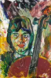 Portrait of Julian Lloyd Webber by John Bratby, Oil on canvas, offered Dec 2019