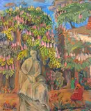 Champs-Élysées: Daudet Signed and dated 37 by Bassett Wilson, Oil on canvas, sold Dec 2019