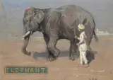 Elephant Signed with initials and titled Watercolour and by George Denholm Armour, Watercolour and bodycolour on linen, sold Dec 2019