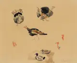 Study of turkeys and ducks Signed Watercolour 20 by Joseph Crawhall, Watercolour, sold Dec 2019