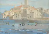 Evening by Arthur Henry Knighton-Hammond, Watercolour and gouache on paper, sold Dec 2019
