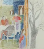 Inside and Outside I Pastel and by Elisabeth Vellacott, Pastel and pencil, executed, sold Dec 2019