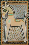 Horse Signed by Jamini Roy, Mixed media on board, offered Dec 2019
