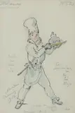Costume design for The Nutcracker: Les Marmitons de la Fée by Alexandre Benois, 1957, Pen and ink, watercolour and pencil, offered Dec 2019