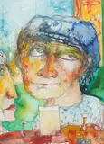 Bells afore ye go Signed and titled Watercolour and by John Bellany, Watercolour and pencil, sold Dec 2019