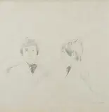 Study of Rodolph the waiter in the Hotel Timeo Signed by Bryan Organ, Pencil, offered Dec 2019