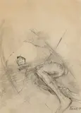Drawing #2 by Elisabeth Frink, Pen and ink wash, offered Dec 2019