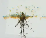 Standing figure Coloured ink 11 by Antony Gormley, ink, sold Dec 2019