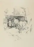 The Smith's Yard Signed in the plate with butterfly by James Abbott McNeill Whistler, Lithograph, offered Dec 2019