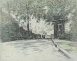 Midday in Montmartre by Michael Blaker, pencil, sold Dec 2019