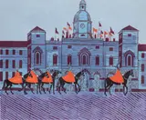 Horse Guards No 7 by Robert Tavener, Linocut, sold Dec 2019